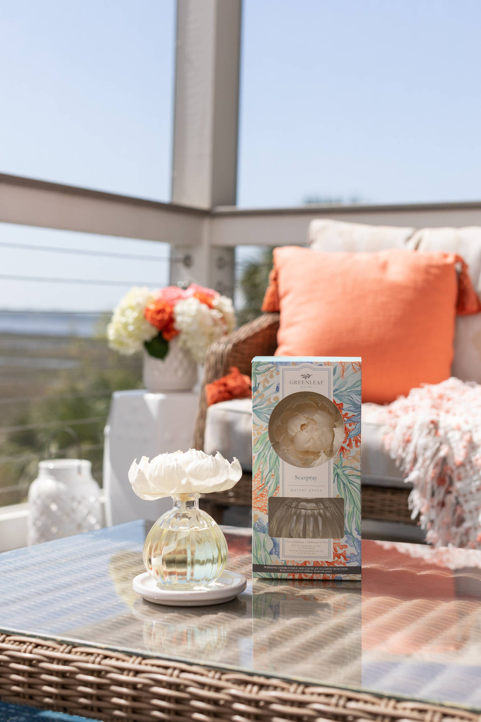 Greenleaf Gifts - Seaspray Flower Diffuser 4 Pack