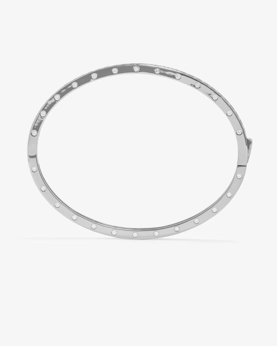 Melinda Maria Ashley Pave Cuff Silver