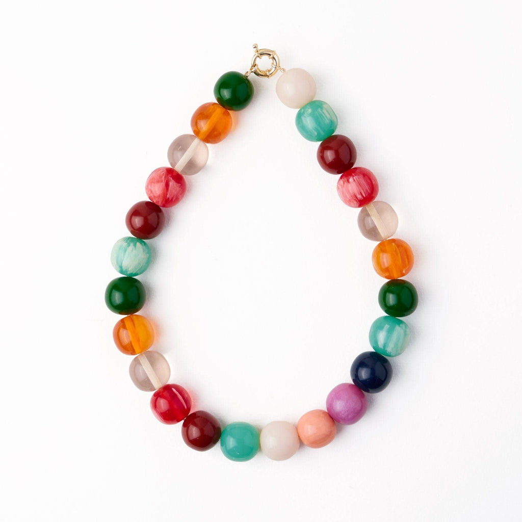 INK + ALLOY - Iris Large Resin Bead Necklace Multi Wholesale