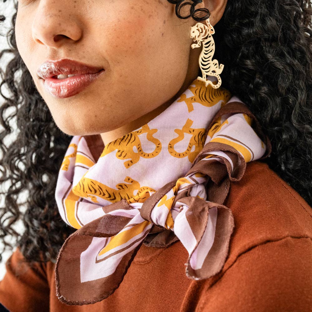 INK + ALLOY - Olivia Square Scarf Tiger Print Wholesale