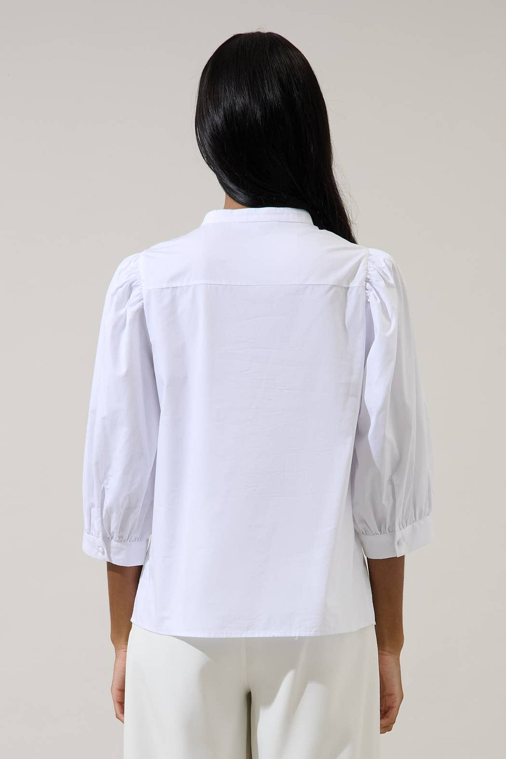Sugarlips - Raveny Button Up Puff Sleeve Shirt