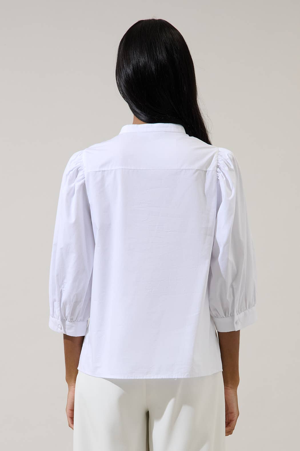 Sugarlips - Raveny Button Up Puff Sleeve Shirt