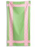 The Royal Standard - Cabana Cove Giant Beach Towel    Green/Pink/White    40x70