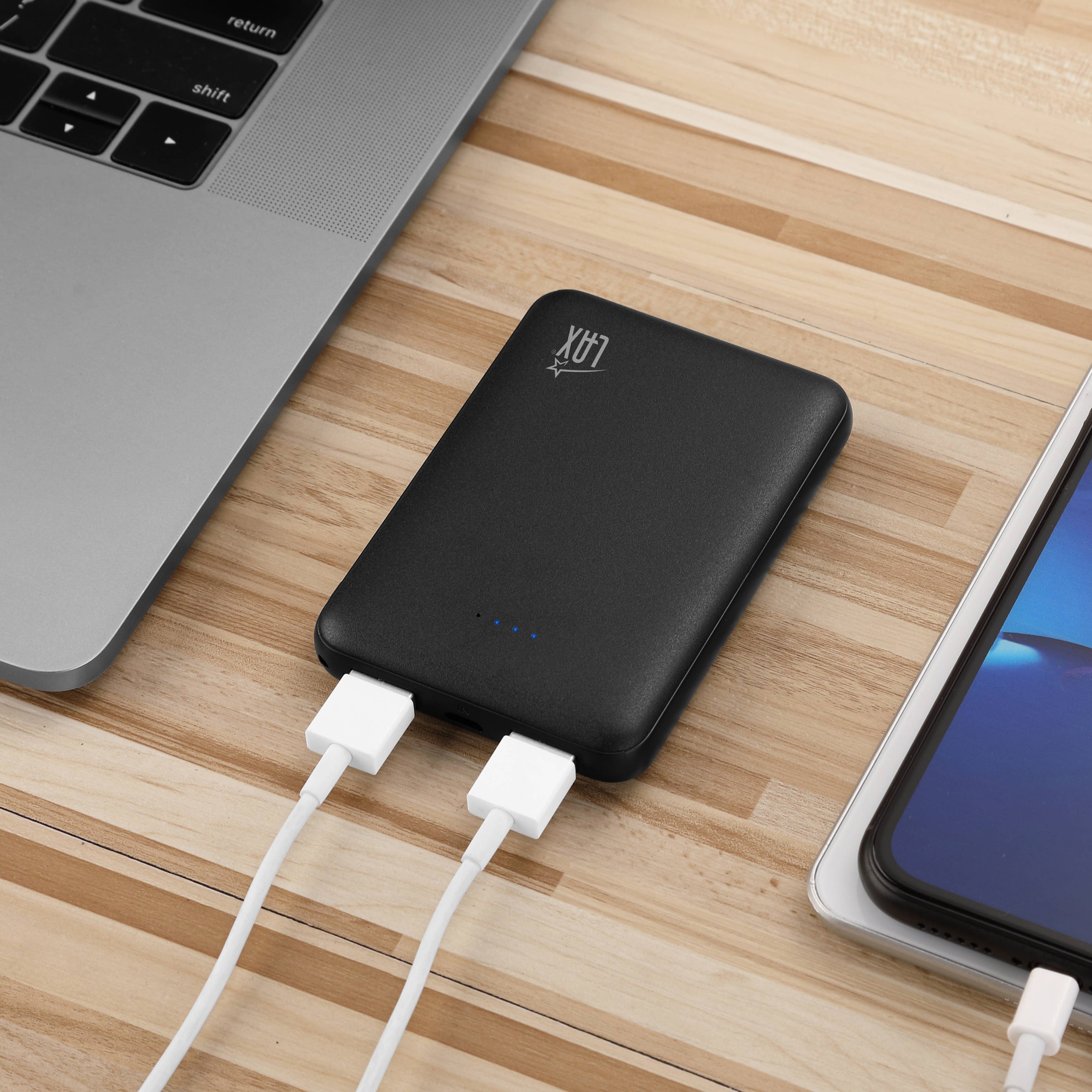 LAX Gadgets - 6600mAh Power Bank Ultra-Slim | Palm Size | Portable | 8Oz