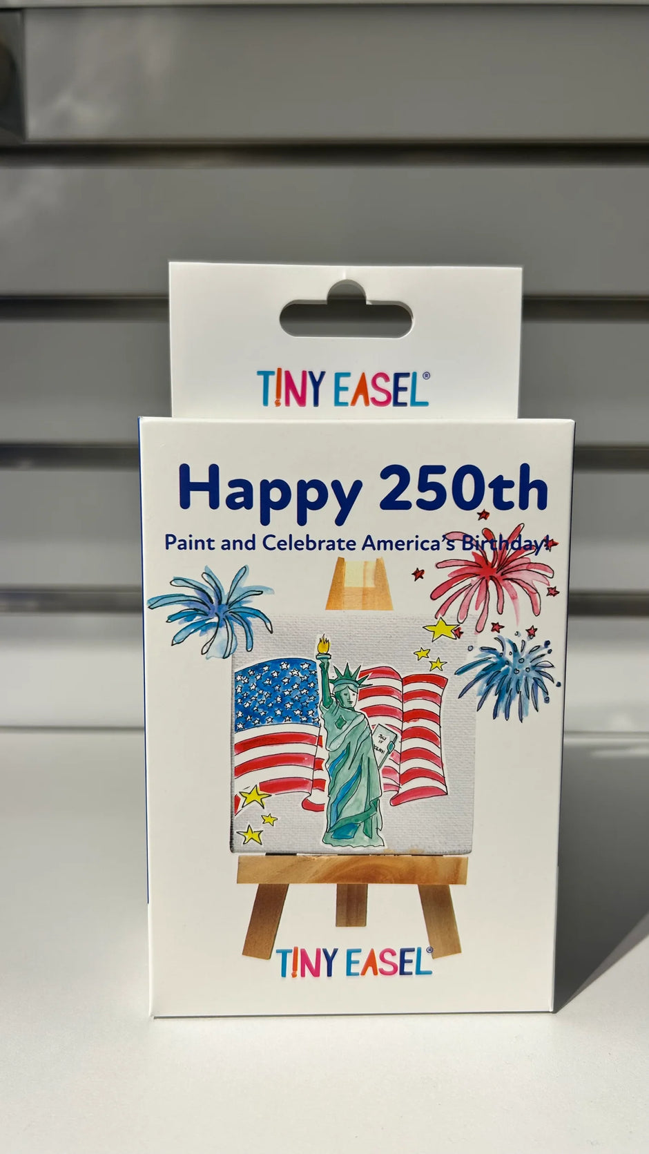 Tiny Easel Happy 250th Travel Paint Set