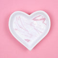The Royal Standard Marbled Heart Trinket Dish White/Pink