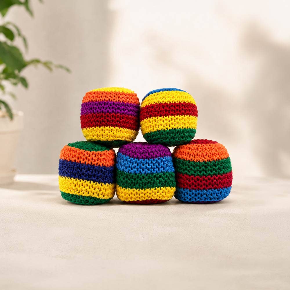 Sensibling Corp. - 6PCS - Crochet Hacky Sack Toy Balls