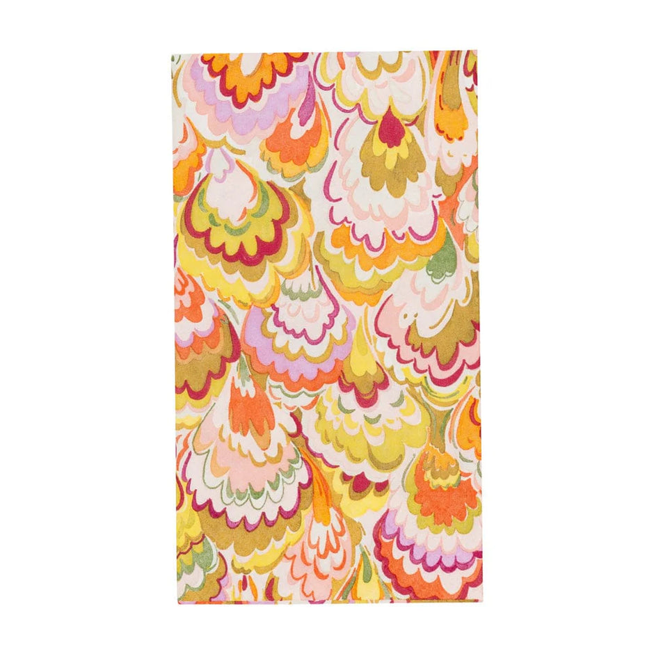 Caspari Marble Ceramic Raspberry & Chartreuse