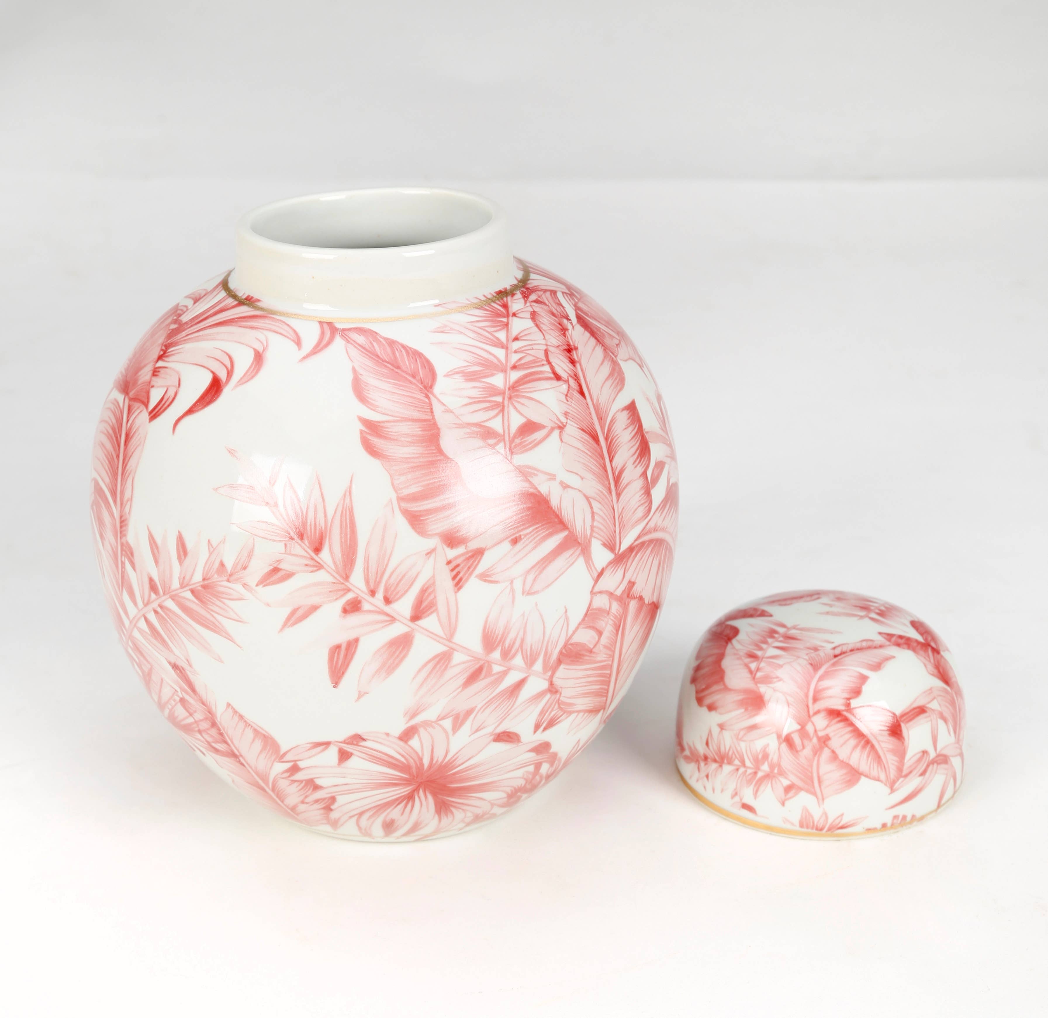 AA Importing - Tropical Leaf Round Jar