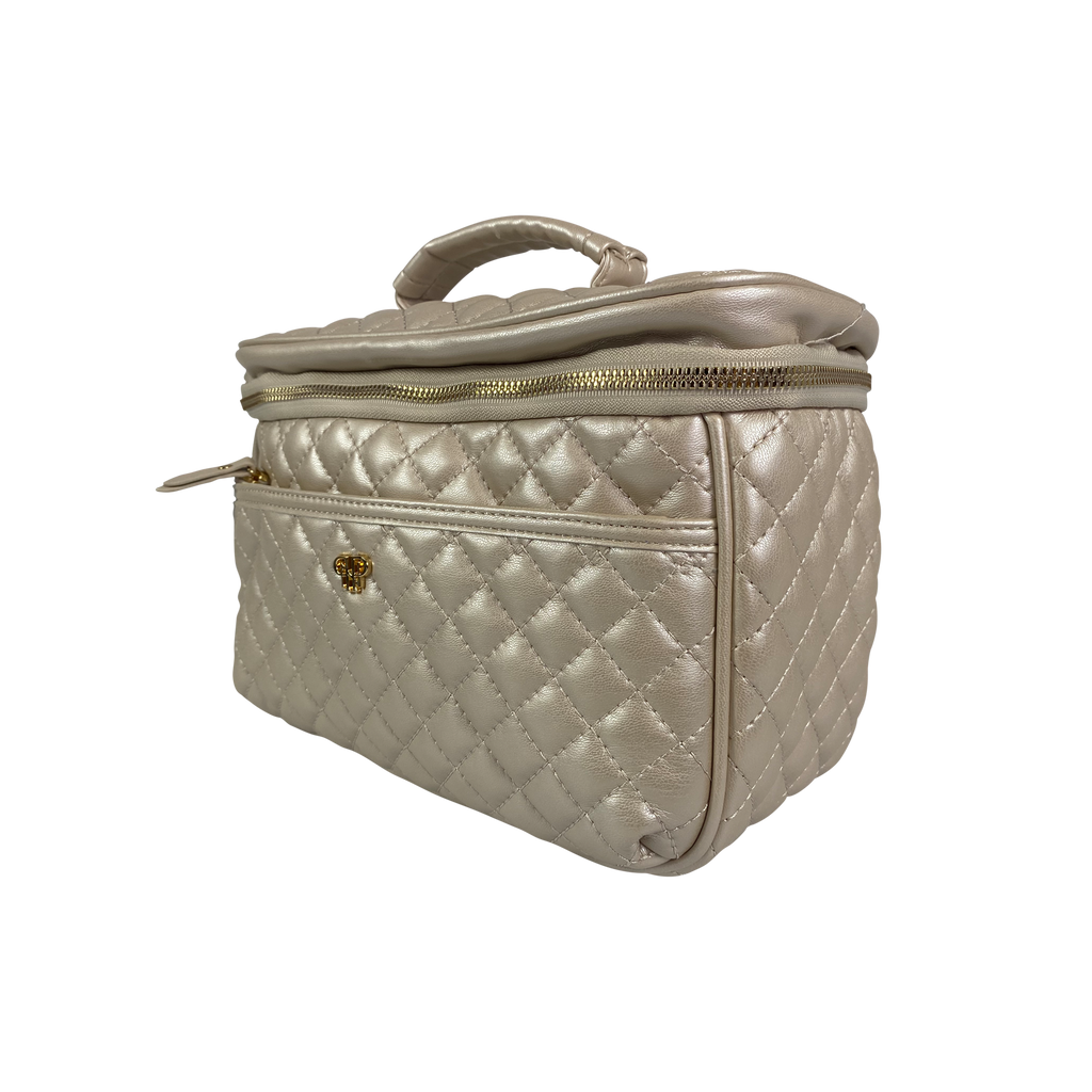 PurseN (new) - Classic Train Case - Pearl Quilted