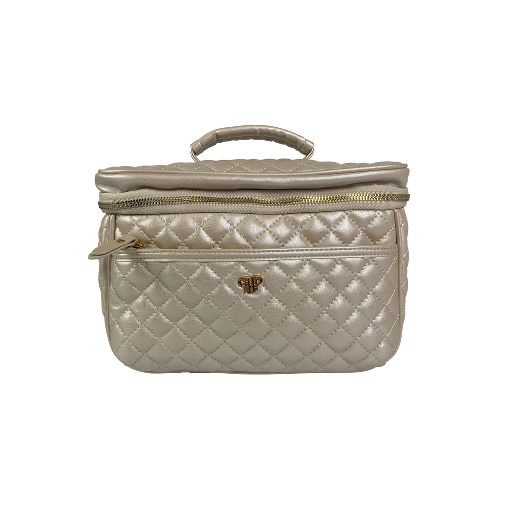 PurseN (new) - Classic Train Case - Pearl Quilted