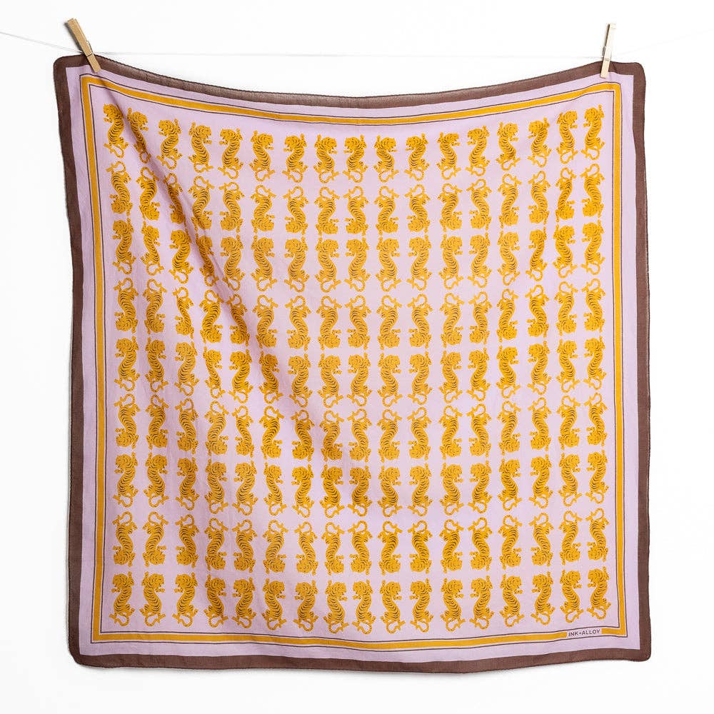 INK + ALLOY - Olivia Square Scarf Tiger Print Wholesale