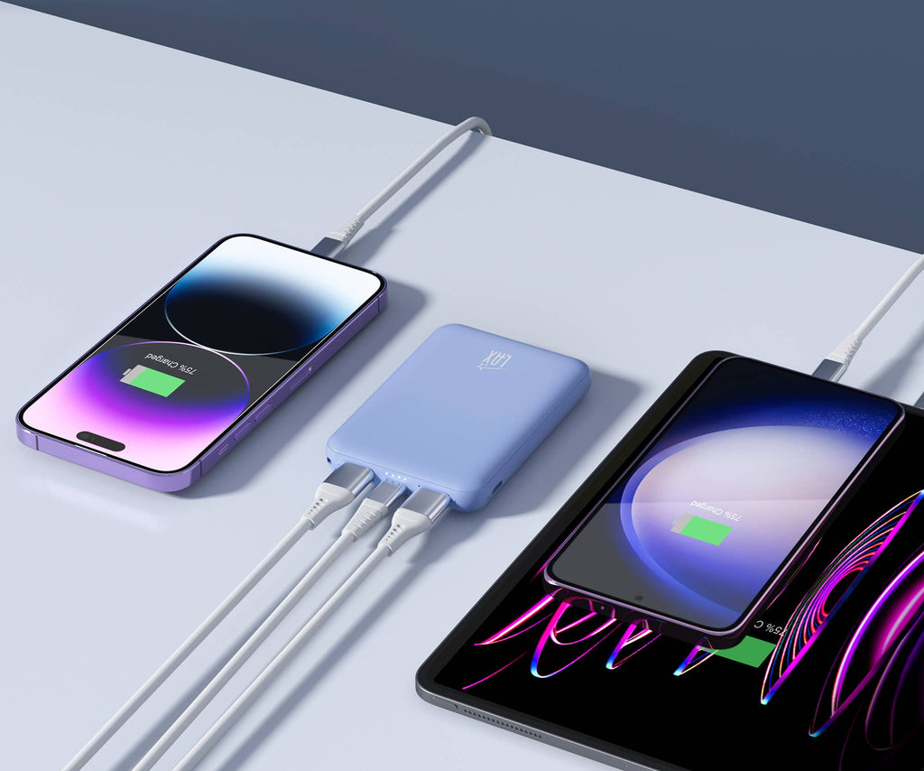 LAX Gadgets - 6600mAh Power Bank Ultra-Slim | Palm Size | Portable | 8Oz