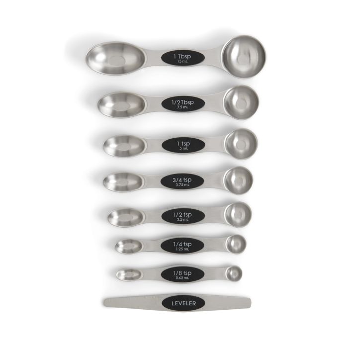 HIC Mrs. Anderson's Baking Dual-Sided Magnetic Measuring Spoons with Leveler