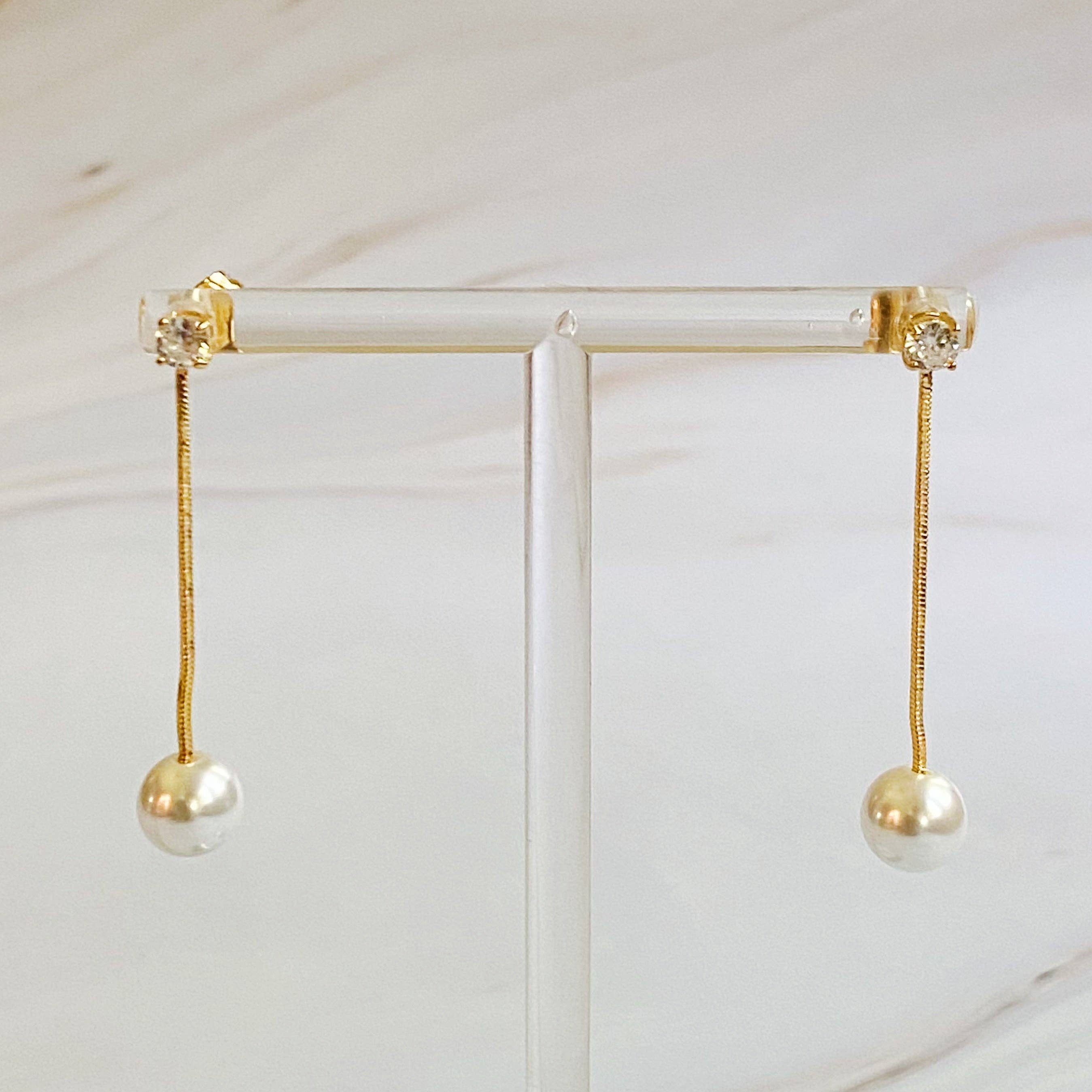 Ellison+Young - Dangling Pearl Earring