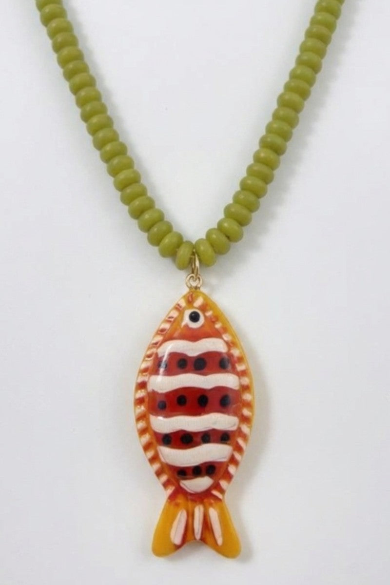 Swan Madchen Colorful Tropical Fish Beaded Necklace