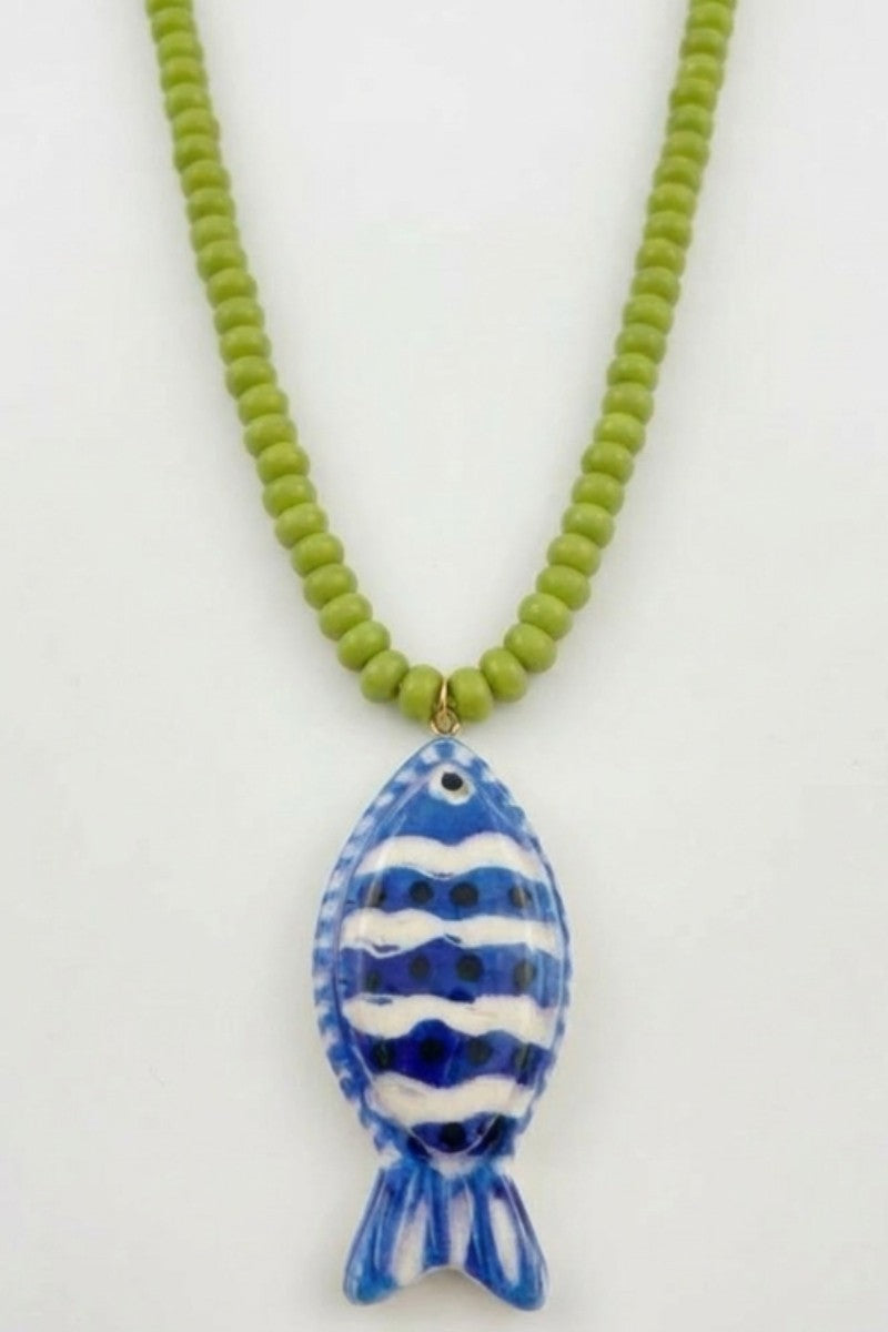 Swan Madchen Colorful Tropical Fish Beaded Necklace