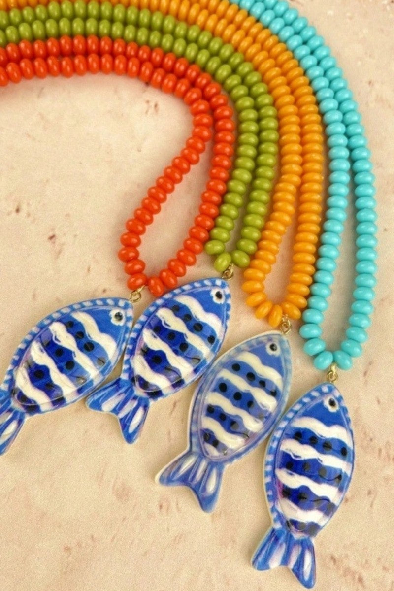Swan Madchen Colorful Tropical Fish Beaded Necklace