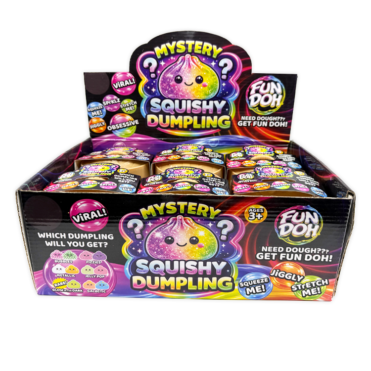 Novelty Brands - Fun Doh Mystery Dumpling Squishies | 12-Piece Retail Display