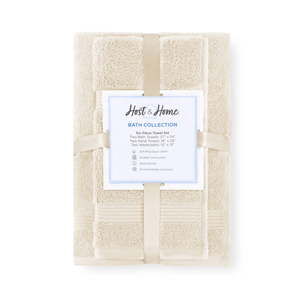 Arkwright Home - Host & Home 6-Piece Bath Towel Set, Color options