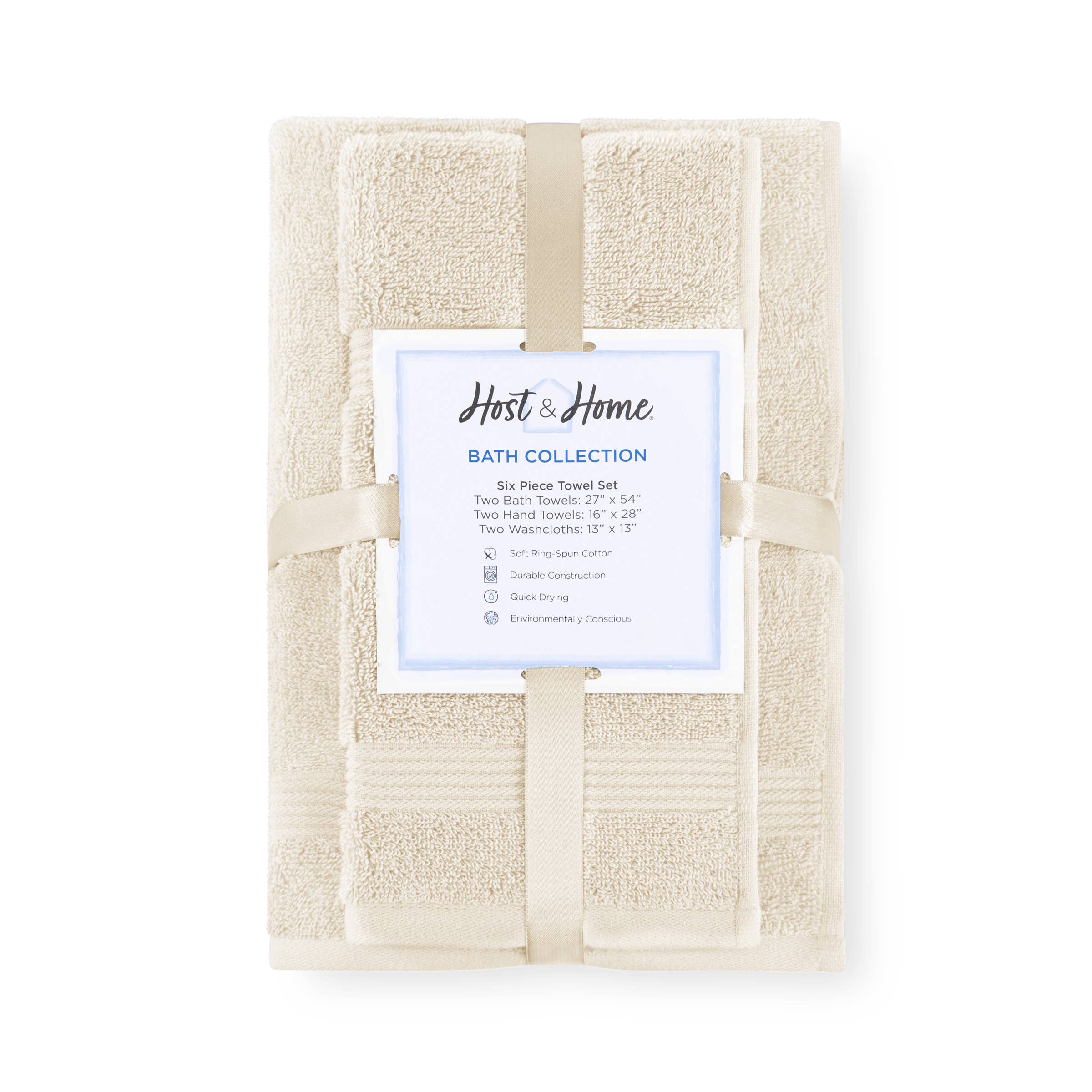Arkwright Home - Host & Home 6-Piece Bath Towel Set, Color options