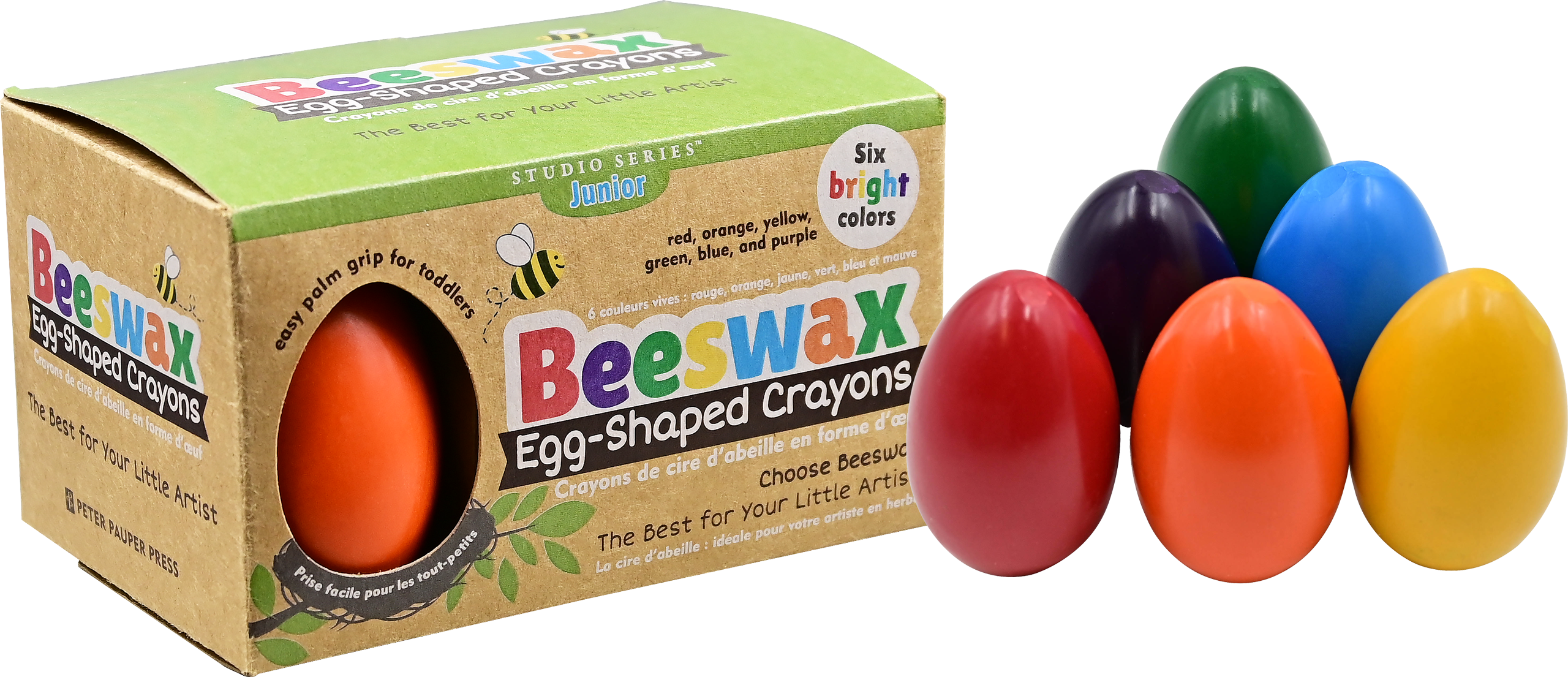 Peter Pauper Press - Studio Series Junior Beeswax Egg-Shaped Crayons
