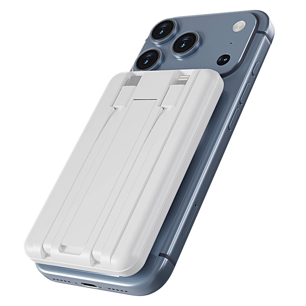 LAX Gadgets - Magnetic 7200mAh Rapid-Charge Power Bank with Built-In Cable