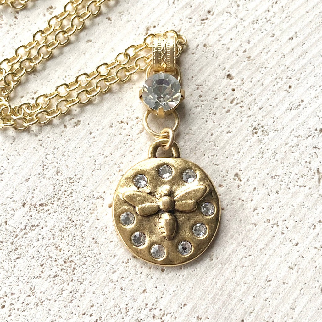 VB&CO Designs Handmade Jewelry - Cross bee serenity cross jewelry  French jewelry  stone