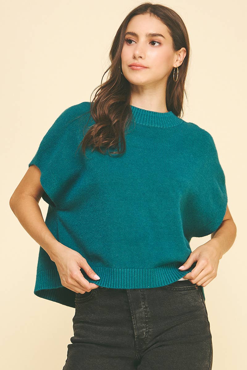 PINCH - DROPPED SHOULDER SWEATER TOP - 4739W
