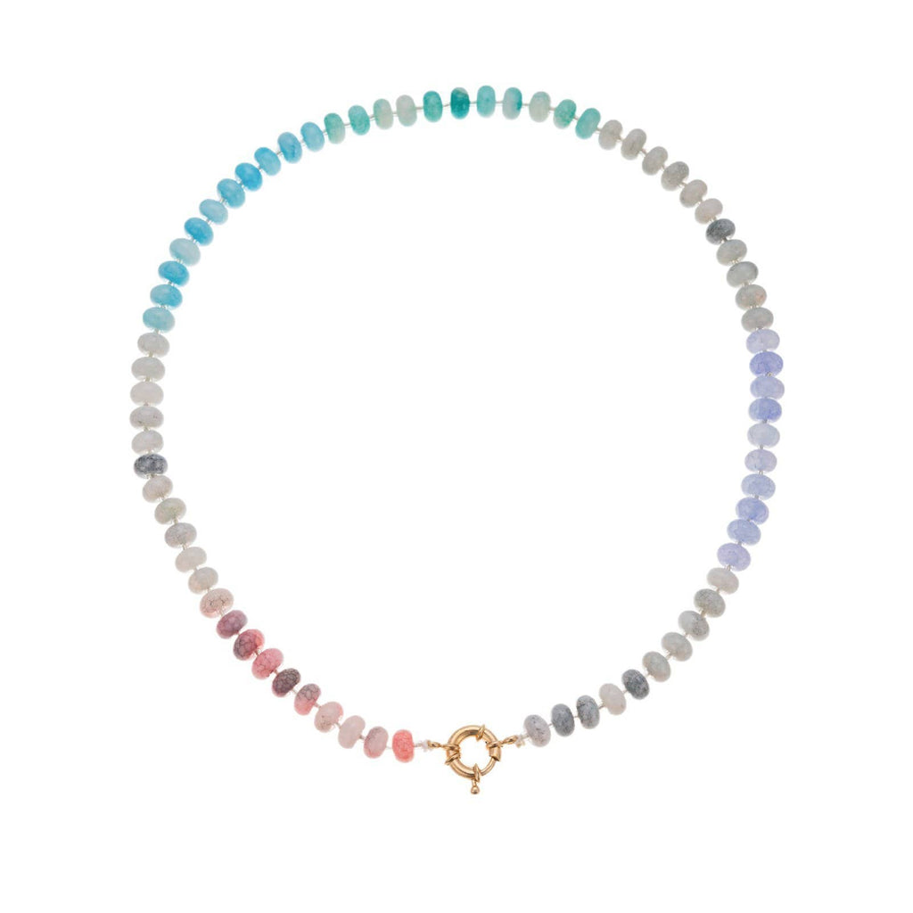 JOSSLYN by wall to wall - Natural Stone Semi-Precious Glass Mixed Necklace