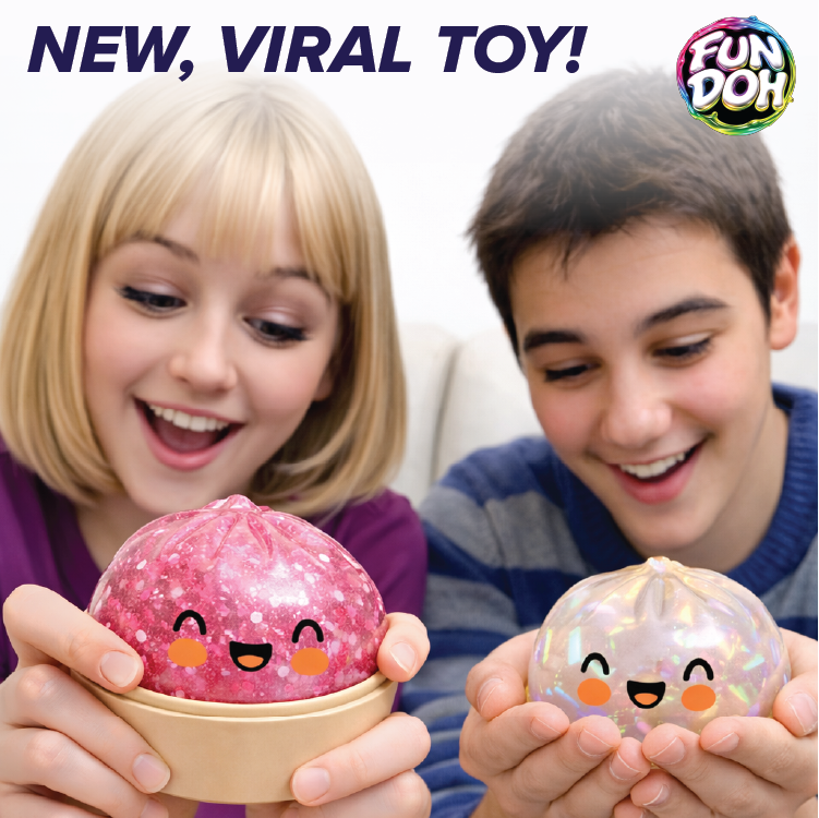 Novelty Brands - Fun Doh Mystery Dumpling Squishies | 12-Piece Retail Display