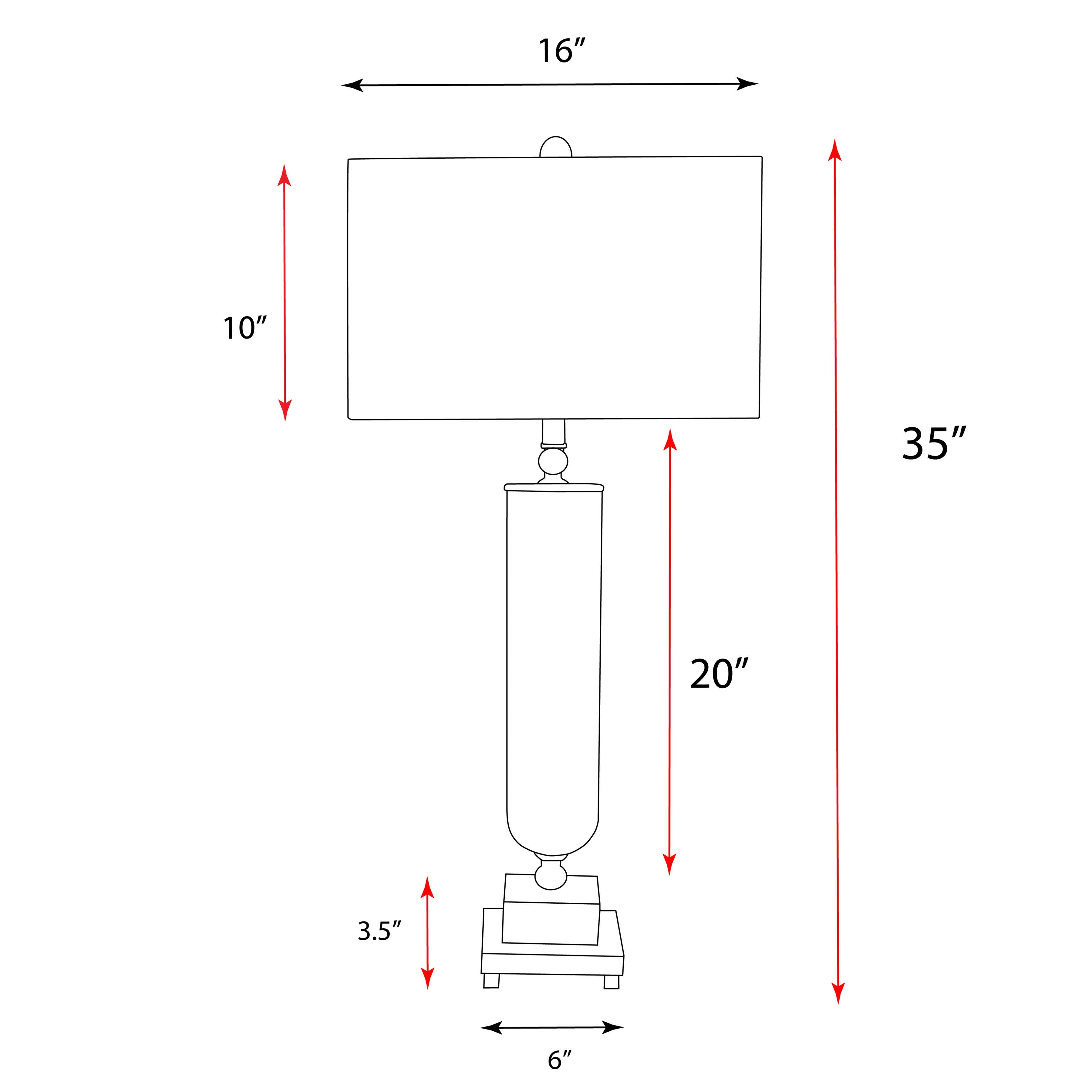 Pasargad Home - Frosted Glass & Lucite Pedestal Table Lamp