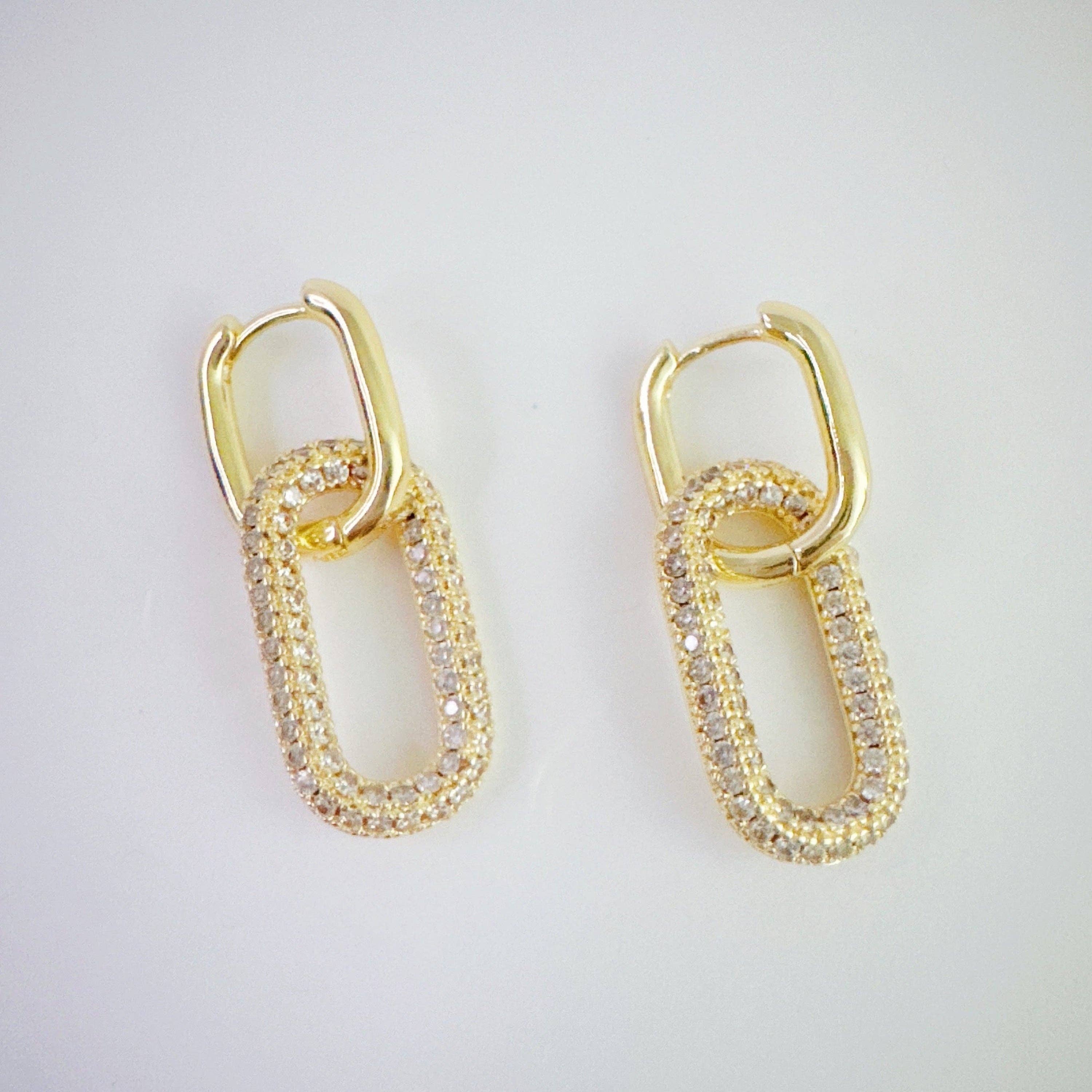 Ellison+Young - Urban Glow Link Drop Earrings