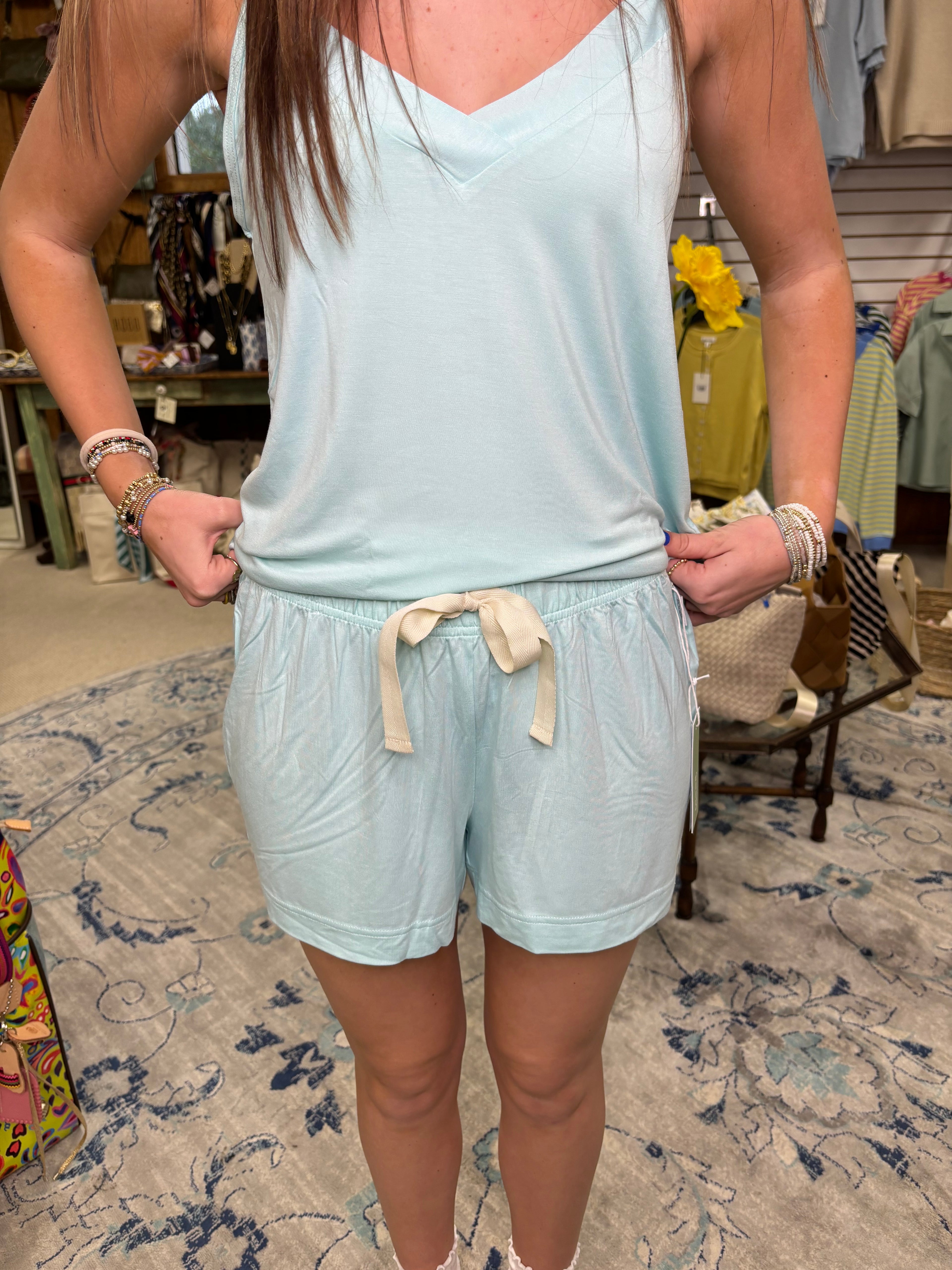 Boody Goodnight Sleep Shorts Seafoam