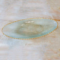The Royal Standard - Fairbanks Oval Platter   Clear/Gold   21.25x2.5x9
