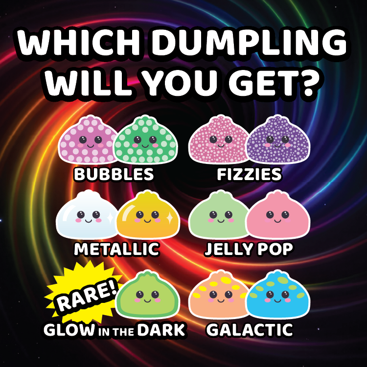 Novelty Brands - Fun Doh Mystery Dumpling Squishies | 12-Piece Retail Display