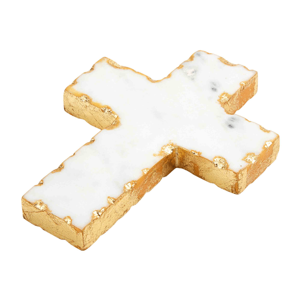 Mudpie Marble Gold Cross