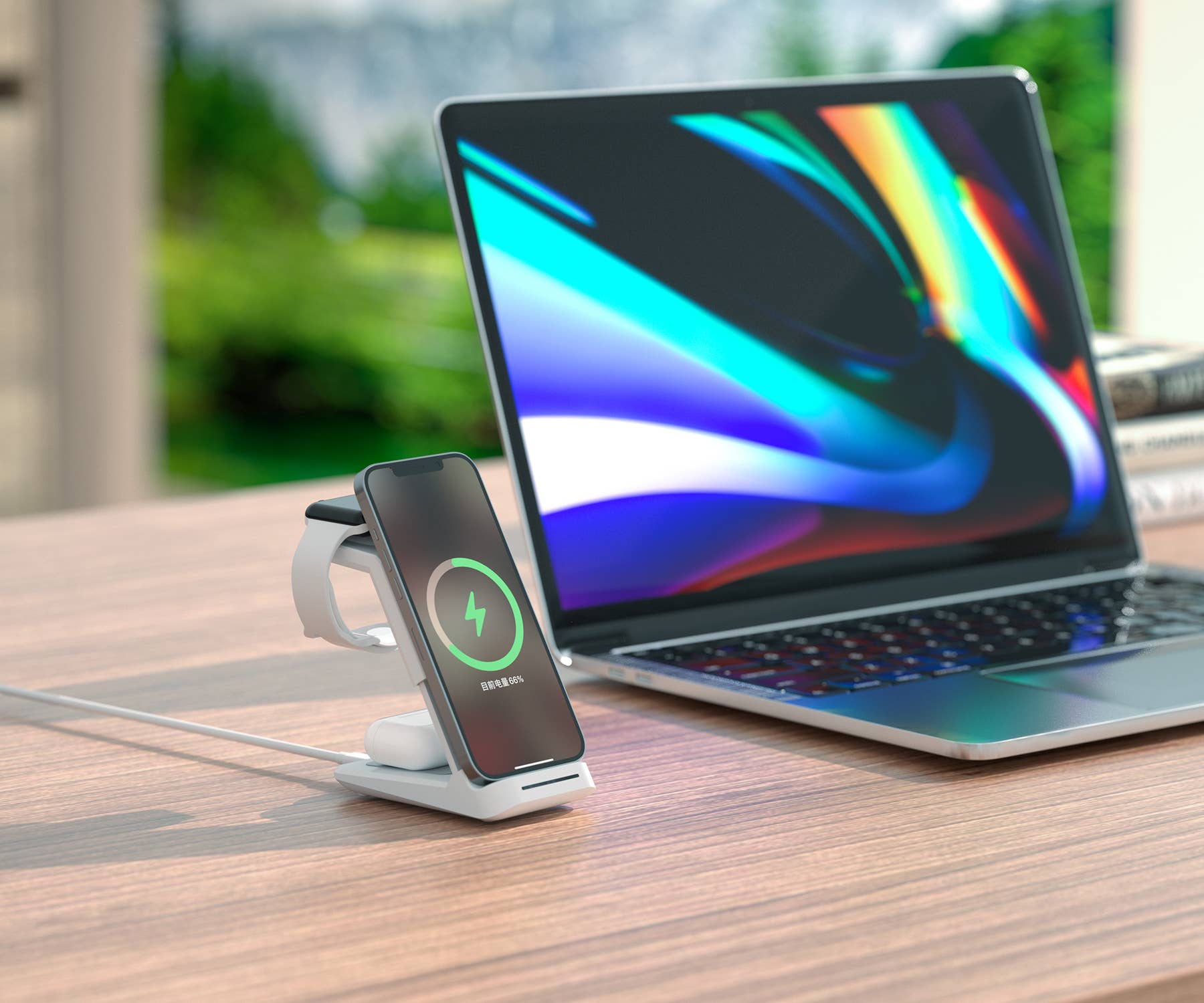 LAX Gadgets - 3-in-1 Wireless Charging Station, Charger Stand