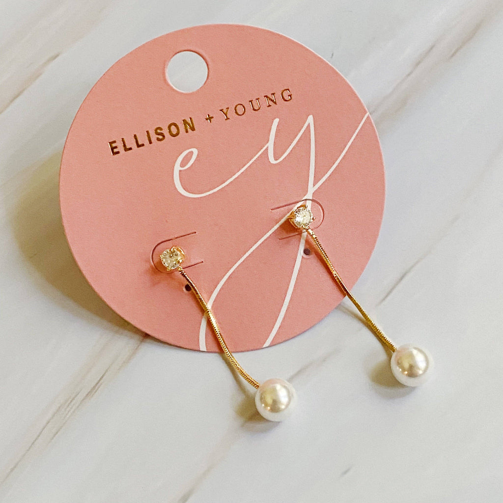 Ellison+Young - Dangling Pearl Earring