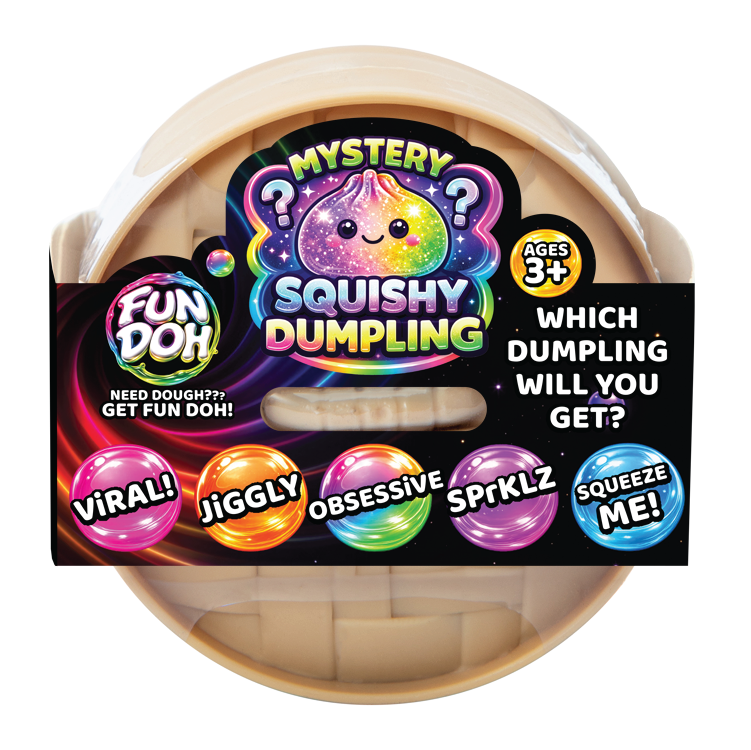 Novelty Brands - Fun Doh Mystery Dumpling Squishies | 12-Piece Retail Display