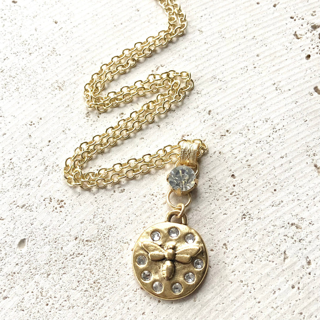 VB&CO Designs Handmade Jewelry - Cross bee serenity cross jewelry  French jewelry  stone