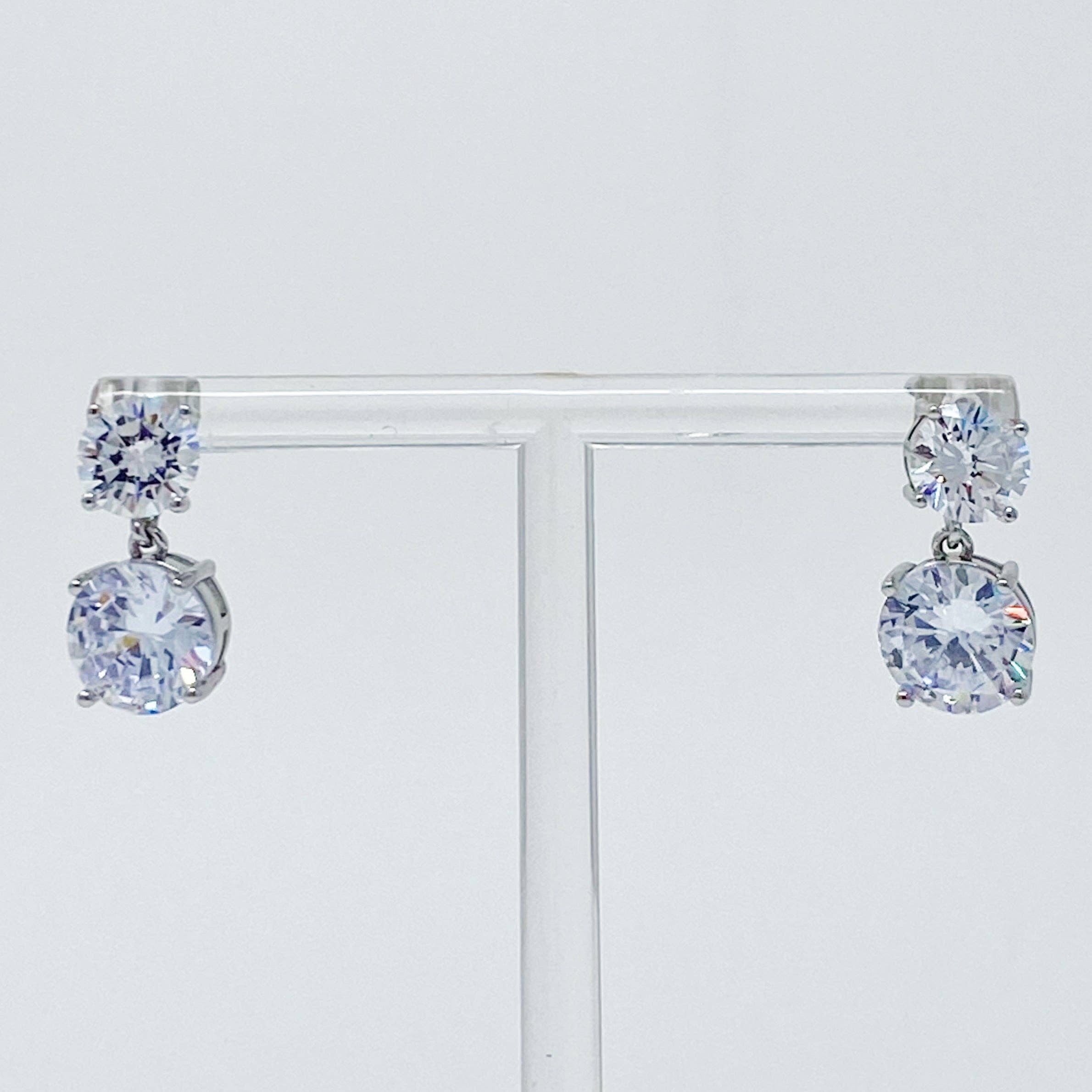 Ellison+Young - Double Diamond Dangle Earrings