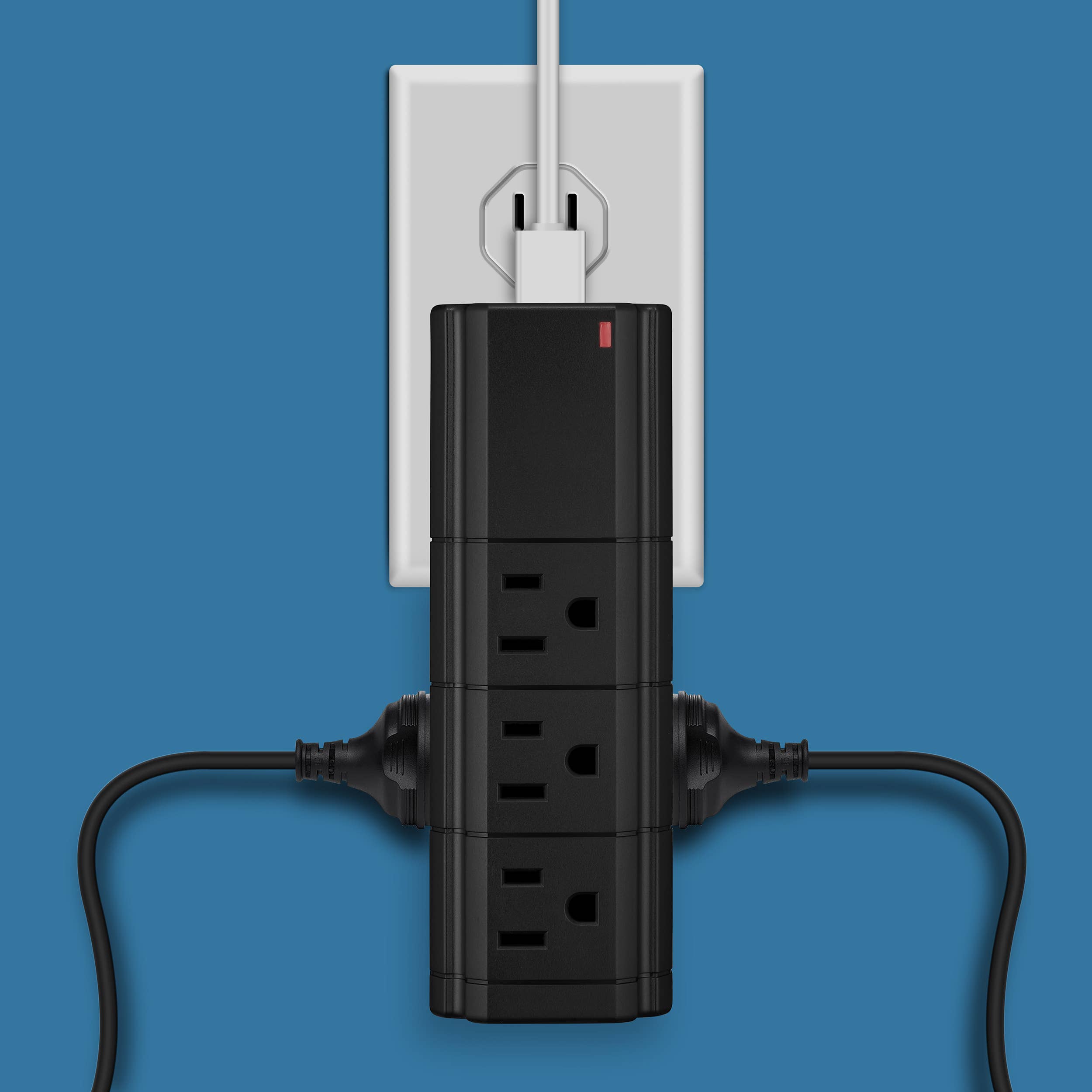 LAX Gadgets - Charging Tower Surge Protector 9 Outlet & 2 USB Retail Pack