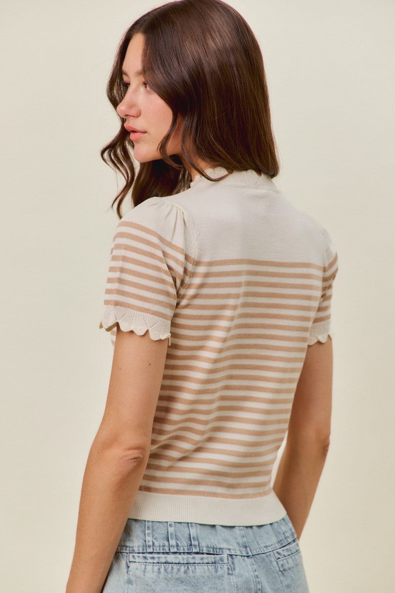 So Me Striped Lightweight Sweater