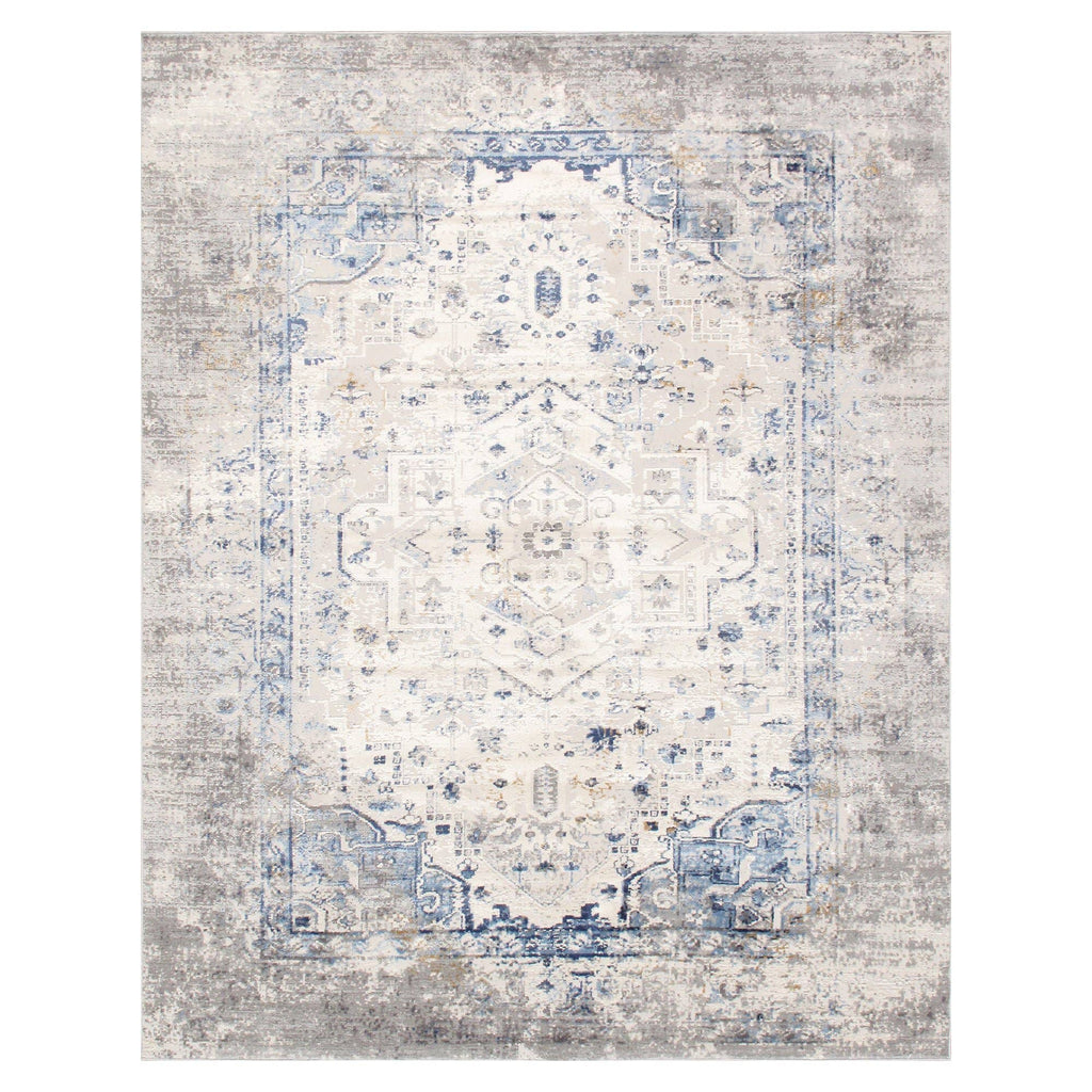 Pasargad Home - Efes Oriental Light Gray/Light Blue Area Rug