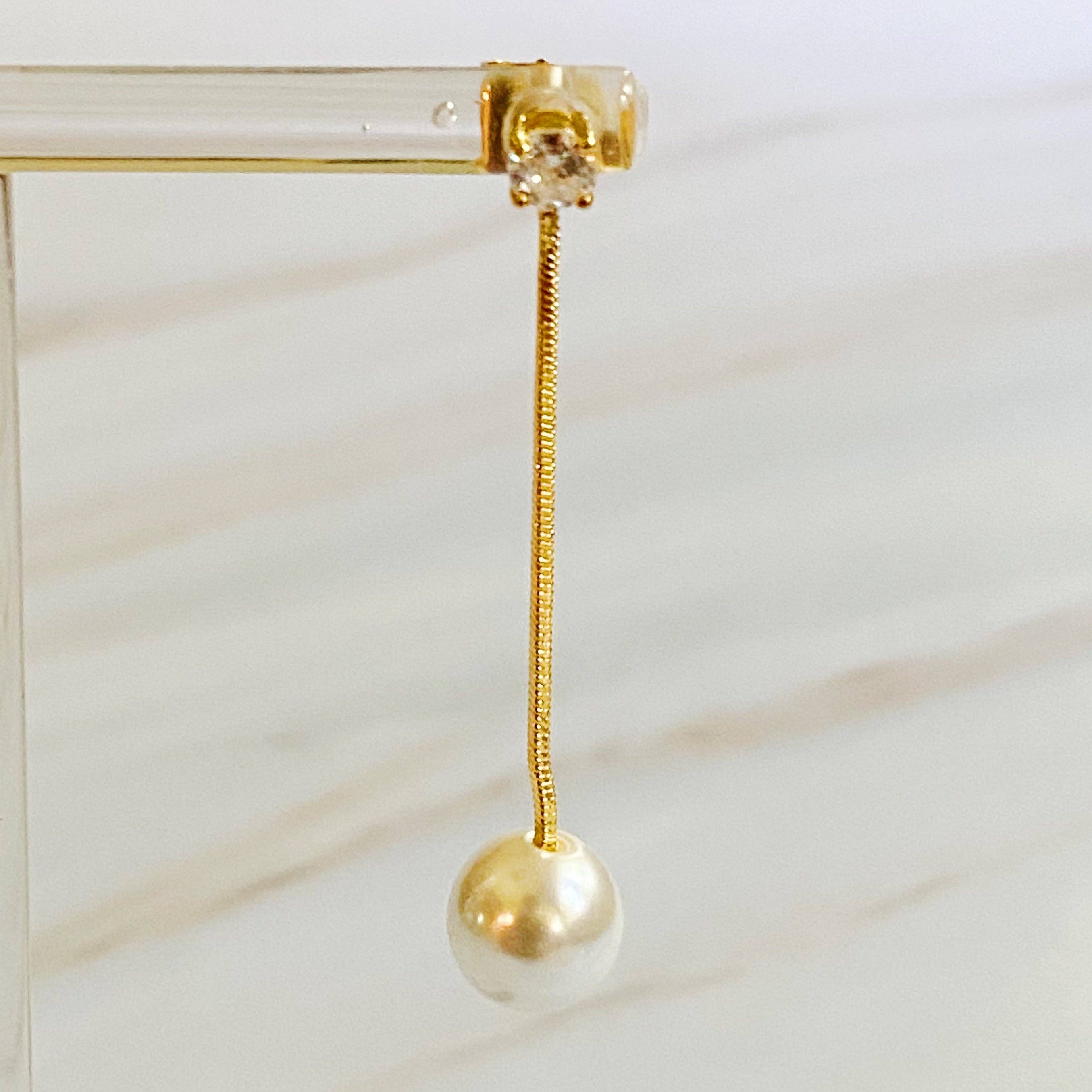 Ellison+Young - Dangling Pearl Earring