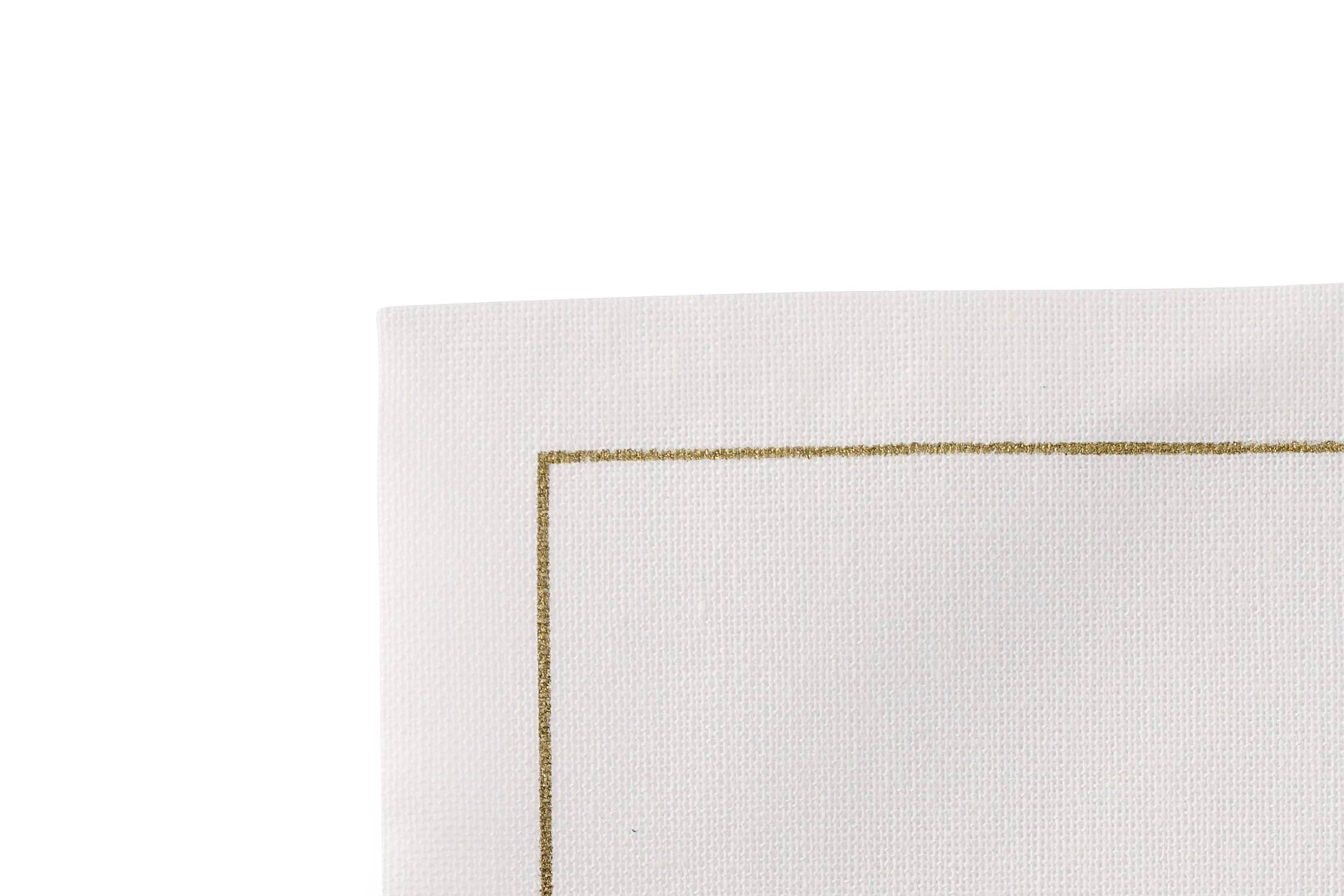 Table Theory (Formerly Toasting with Tara) - Cotton Cocktail Napkin Roll: Golden Salute (Gold "Cheers")