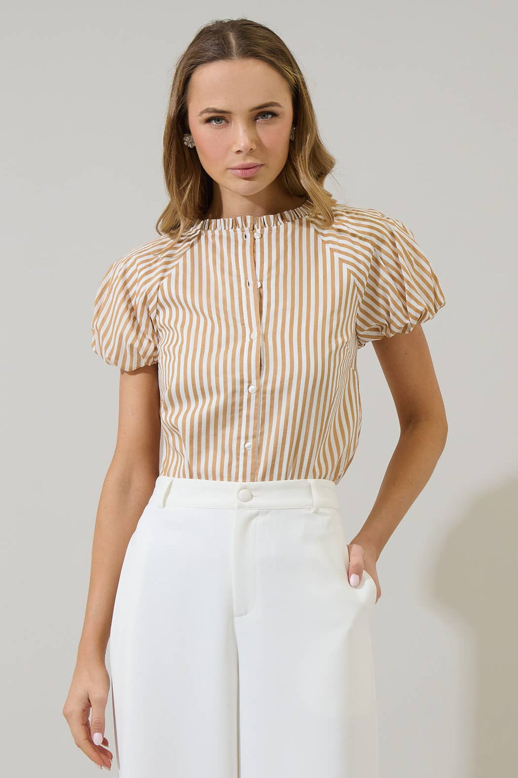 Sugarlips - Dream State Avy Button Down Top