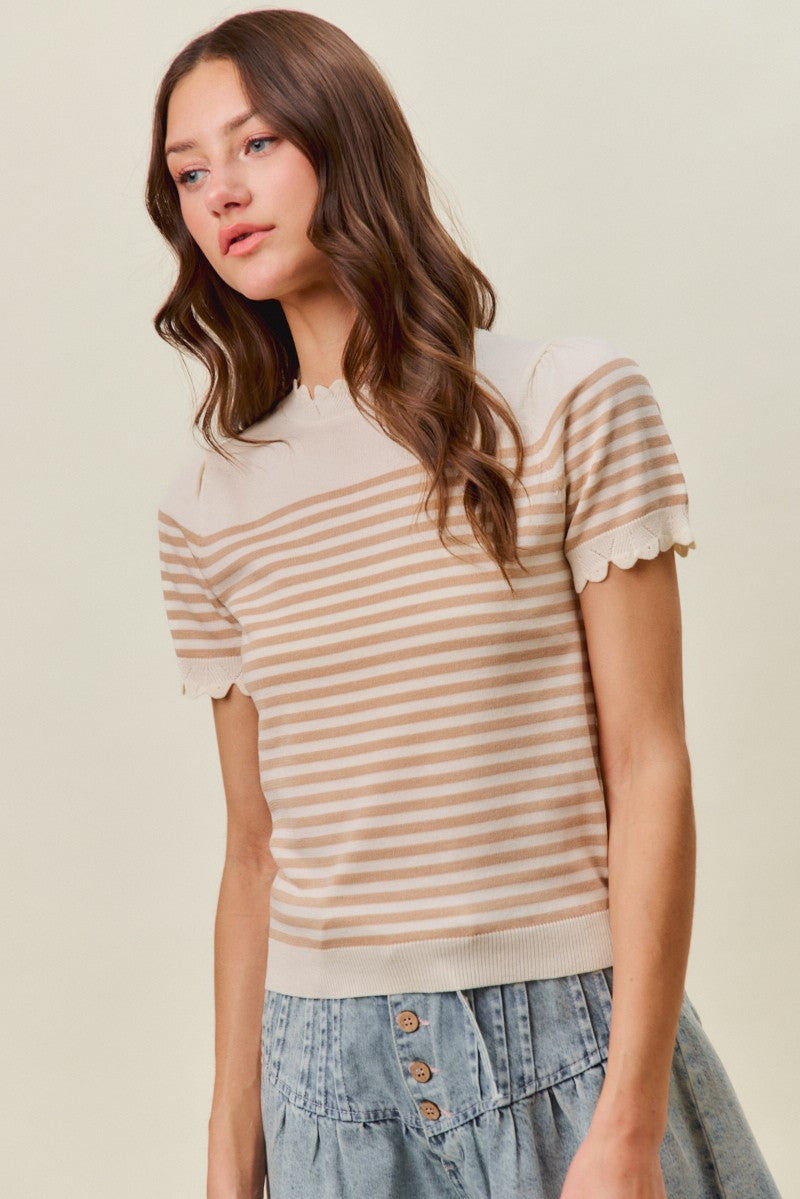 So Me Striped Lightweight Sweater