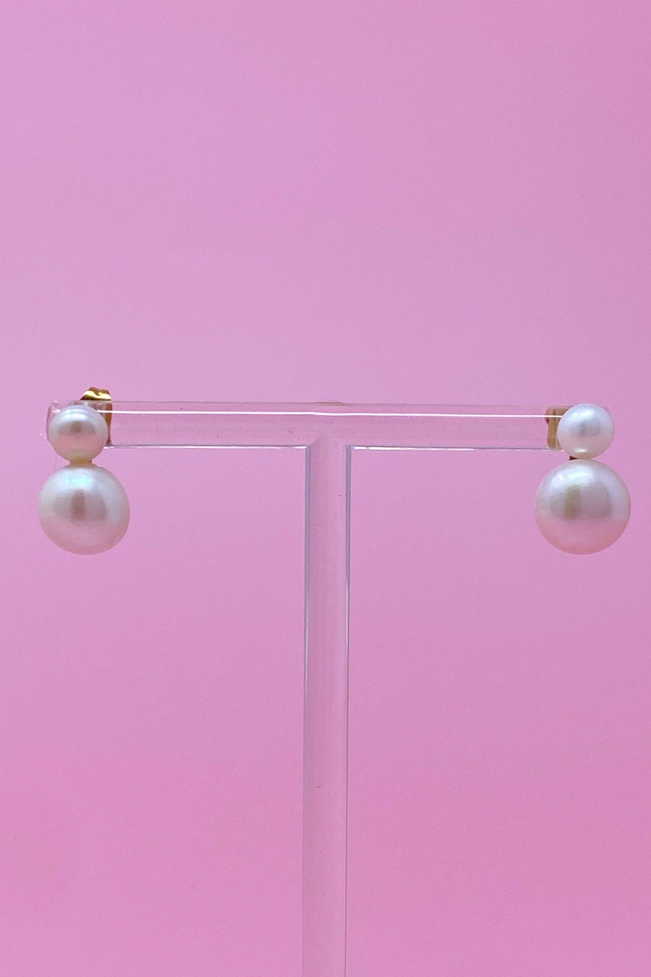 Ellison+Young - Classic Double Pearl Earrings